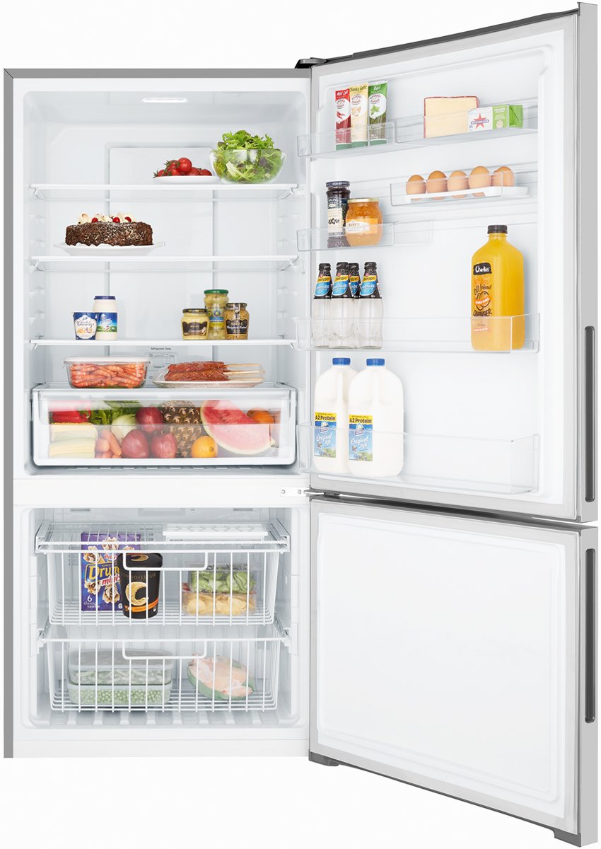 Westinghouse 425L Bottom Mount Fridge WBE4302BCL Silver, Efficient Brisbane Home Appliances