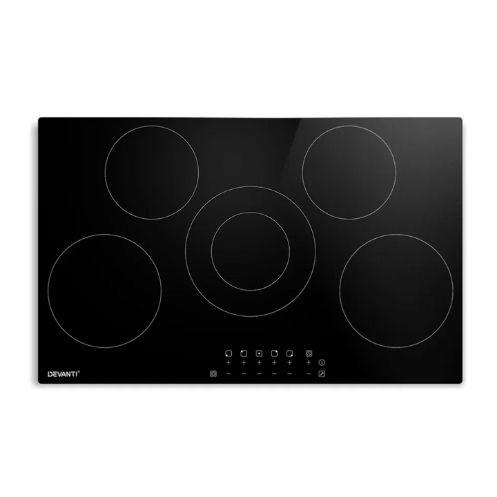 Devanti 90cm Black Ceramic Electric Cooktop - Free shipping - Brisbane Home Appliances