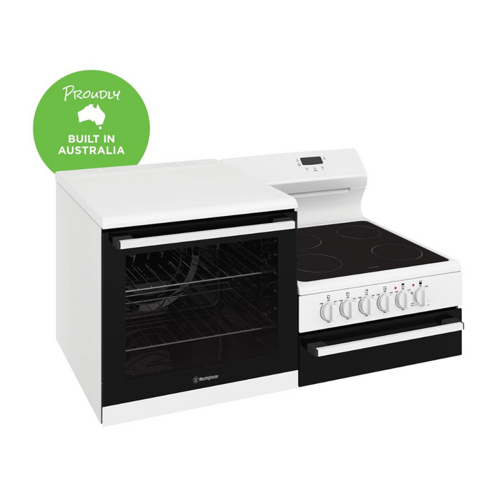Westinghouse WDE143WCBL 110cm Freestanding Electric Oven with Ceramic Cooktop & Grill - Brisbane Home Appliances