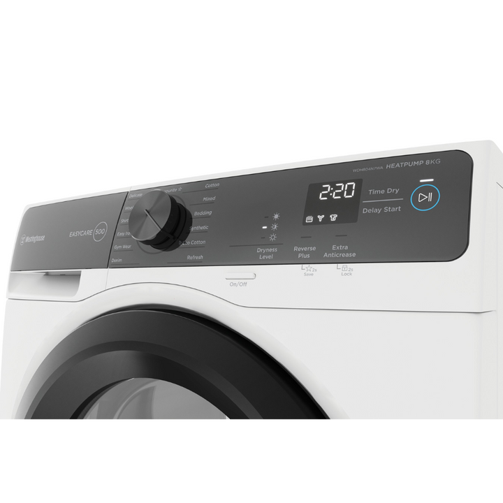 Westinghouse WDH804N7WA 8kg EasyCare 500 series Heat Pump Dryer - Brisbane Home Appliances