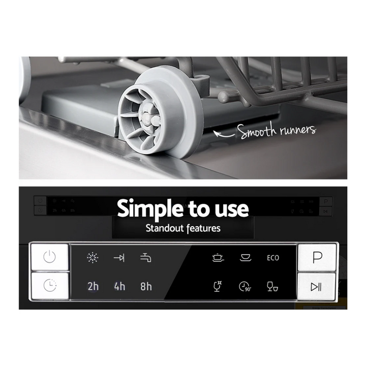 Devanti BDW-8-02G-SI 8 Place Settings Benchtop Dishwasher Sliver - Brisbane Home Appliances
