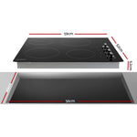 Devanti 60cm Black Ceramic Electric Cooktop (Delivery Only) - Free shipping - Brisbane Home Appliances