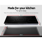 Devanti 90cm Black Ceramic Electric Cooktop (Delivery Only) - Free shipping - Brisbane Home Appliances