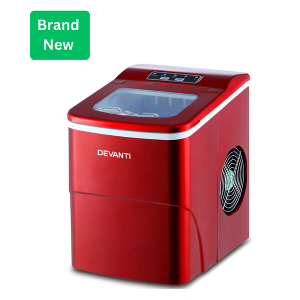 Devanti IM-ZB-12B-RED 2L Red Portable Countertop Icemakerk