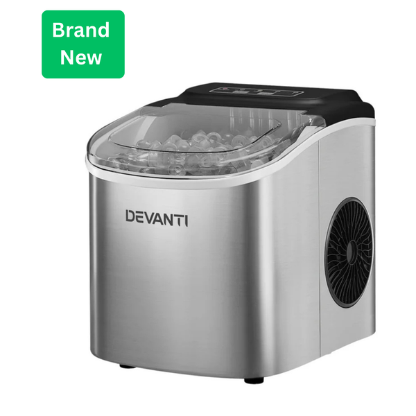Devanti IM-ZB12H-SS 2L 2L Stainless Steel Portable Countertop Icemaker