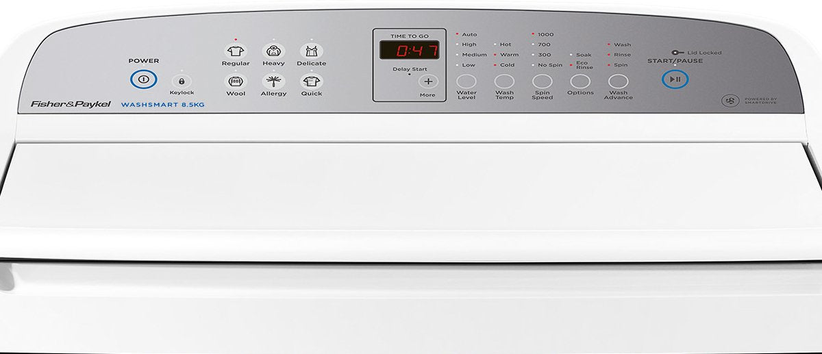 Fisher & Paykel Top Load Washing Machine 8.5 kg - Brisbane Home Appliances